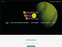 Tablet Screenshot of newburghgirlssoftball.com
